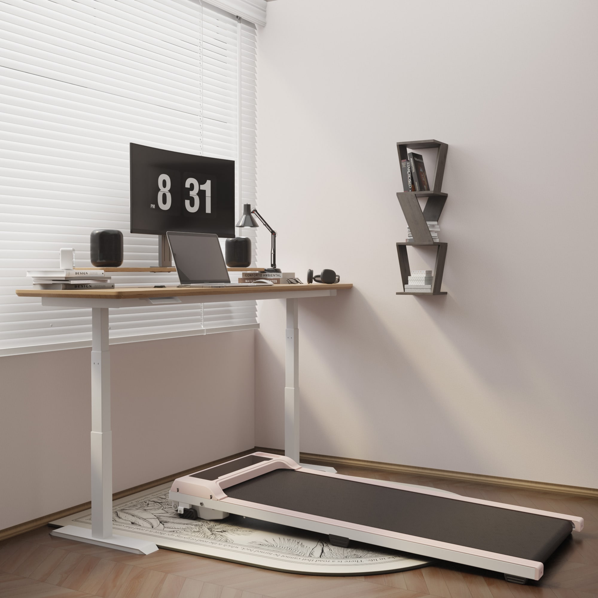 Walking Pad Under Desk Treadmill,Portable Small Treadmills For Home And Office,Super Quiet Motorized Walking Jogging Running Machine With Remote Control_voghion.com